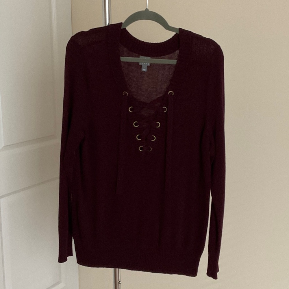 New York & Company Burgundy Sweater